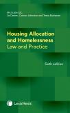 Housing Allocation and Homelessness Law & Practice Sixth edition (with CD-ROM) cover